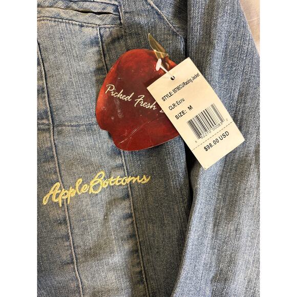 Apple Bottoms “Picked Fresh Daily” Denim Jacket | Medium | Y2K Vintage | NWT - Picture 3 of 8